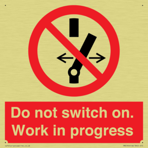 Do not switch on. Work in progress